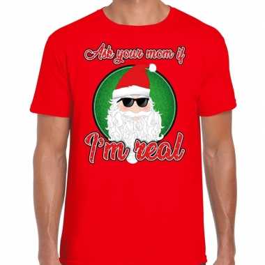 Fout kerstrui stoere kerstman i am real rood heren