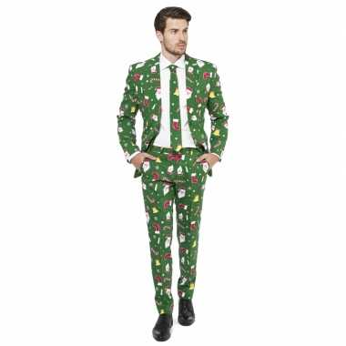 Groene business suit kerst thema