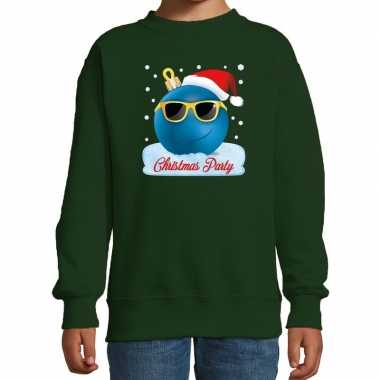 Groene coole kersttrui / kerstkleding christmas party jongens stoere kerstbal bedrukking