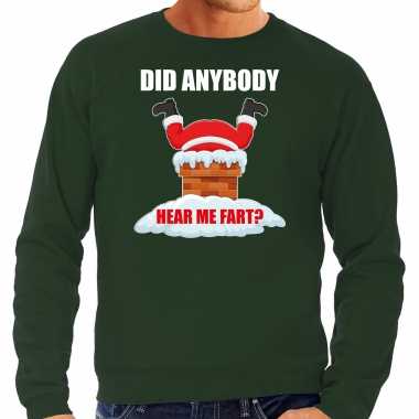 Groene kersttrui / kerstkleding did anybody hear my fart heren grote maten