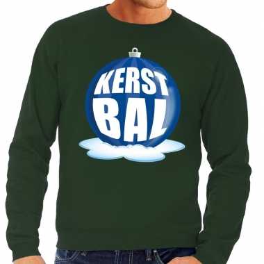 Lelijke feest kerst sweater blauwe kerstbal groene sweater heren
