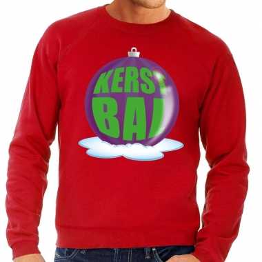 Lelijke feest kerst sweater paarse kerstbal rode sweater heren