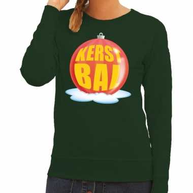 Lelijke feest kerst sweater rode kerstbal groene sweater dames