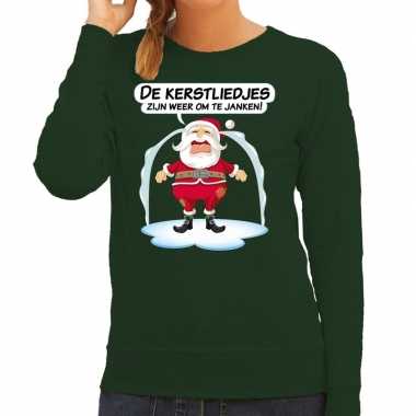 Lelijke kerstborrel trui / kersttrui kerstliedjes zijn om te janken dames