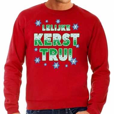 Lelijke kerstborrel trui / kersttrui lelijke kerst trui rood heren