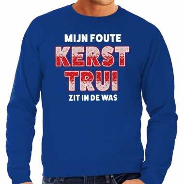 Lelijke kerstborrel trui / kersttrui mijn kersttrui zit was blauw heren