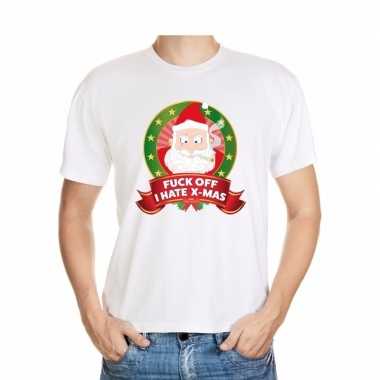 Lelijke kerstrui wit fuck off i hate x mas heren