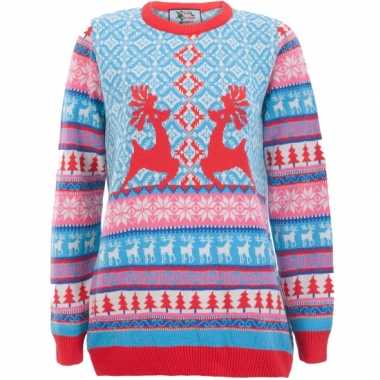 Lelijke kersttrui dancing stags dames