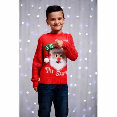 Lelijke kersttrui kerstman dagen aftellen