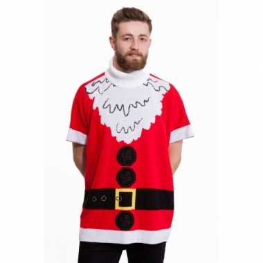 Lelijke kersttrui kerstman poncho