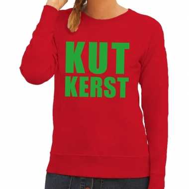 Lelijke kersttrui rood kutkerst dames