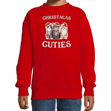 Rode kersttrui / kerstkleding christmas cuties kinderen