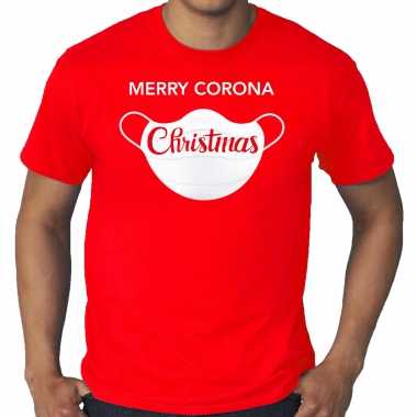 Rood kerstrui/ kerstkleding merry corona christmas heren grote maten