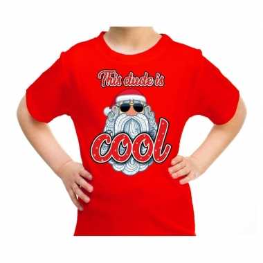 Rood t trui / kerstkleding this dude is cool stoere santa kinderen