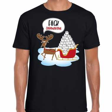 Zwart kerstrui/ kerstkleding f#ck coronavirus heren
