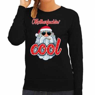 Zwarte kersttrui / kerstkleding motherfucking cool dames