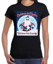 Fout kerstborrel friesland trui christmas fryslan zwart dames