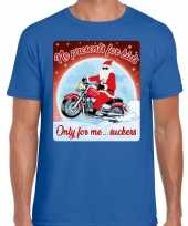 Fout kerstborrel trui kersttrui no presents for kids blauw motorrijders heren