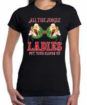 Fout kerstborrel trui kersttrui single jingle ladies zwart dames