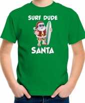 Groen kerstrui kerstkleding surf dude santa kinderen