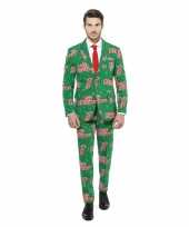 Groene business suit kerst thema