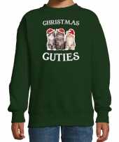 Groene kersttrui kerstkleding christmas cuties kinderen