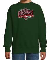 Groene kersttrui kerstkleding merry christmas kinderen