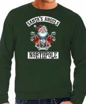 Groene kersttrui kerstkleding santas angels northpole heren grote maten