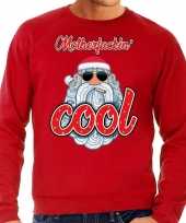 Grote maat lelijke kerstborrel trui kersttrui motherfucking cool stoere santa rood heren