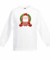 Kerstman kerstmis sweater kersttrui wit jongens meisjes