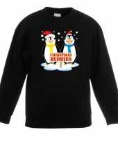 Kersttrui pinguin vriendjes zwart jongens meisjes