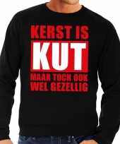 Lelijke kerstborrel trui zwart kerst is kut maar ook gezellig zwart heren 10130952
