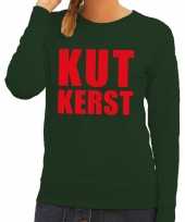 Lelijke kersttrui groen kutkerst dames