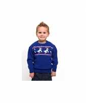 Lelijke kinder kerst polo blauw