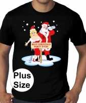 Plus size fout kerstborrel trui kerst trui best christmas party ever zwart heren