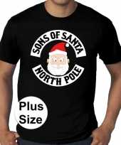 Plus size fout kerstborrel trui kerst trui sons of santa zwart heren