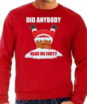 Rode kersttrui kerstkleding did anybody hear my fart heren grote maten