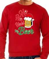 Rode kersttrui kerstkleding ho ho hold my beer heren grote maten