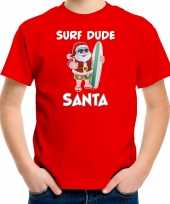 Rood kerstrui kerstkleding surf dude santa kinderen