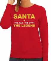 The man the myth the legend santa sweater kersttrui rood dames