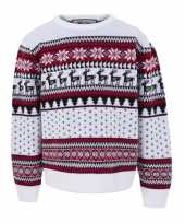 Witte kersttrui kinderen nordic print
