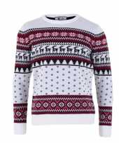 Witte kersttrui volwassenen nordic print