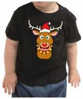 Zwart kerstrui kleding rudolf rendier peuters kinderen