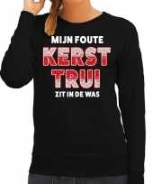 Zwarte kersttrui kerstkleding zit was dames